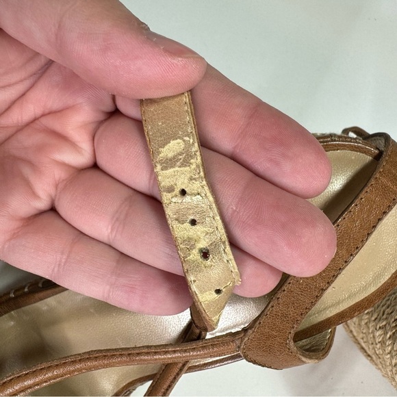 Stuart Weitzman Espadrille Wedge Sandals Size 8.5 - Picture 8 of 9